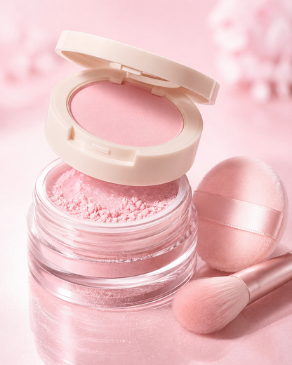 SHEGLAM Blur & Lift Setting Powder Duo – Bubblegum, Pink Brightening Loose Powder for Soft Blurred Makeup Finish