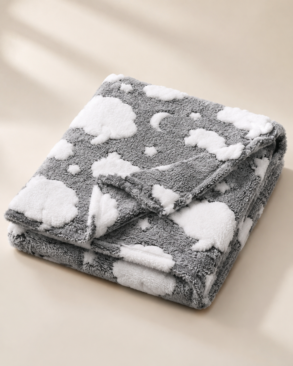 momscare 1 Pc Baby Swaddle Blanket Cloud Print Grey