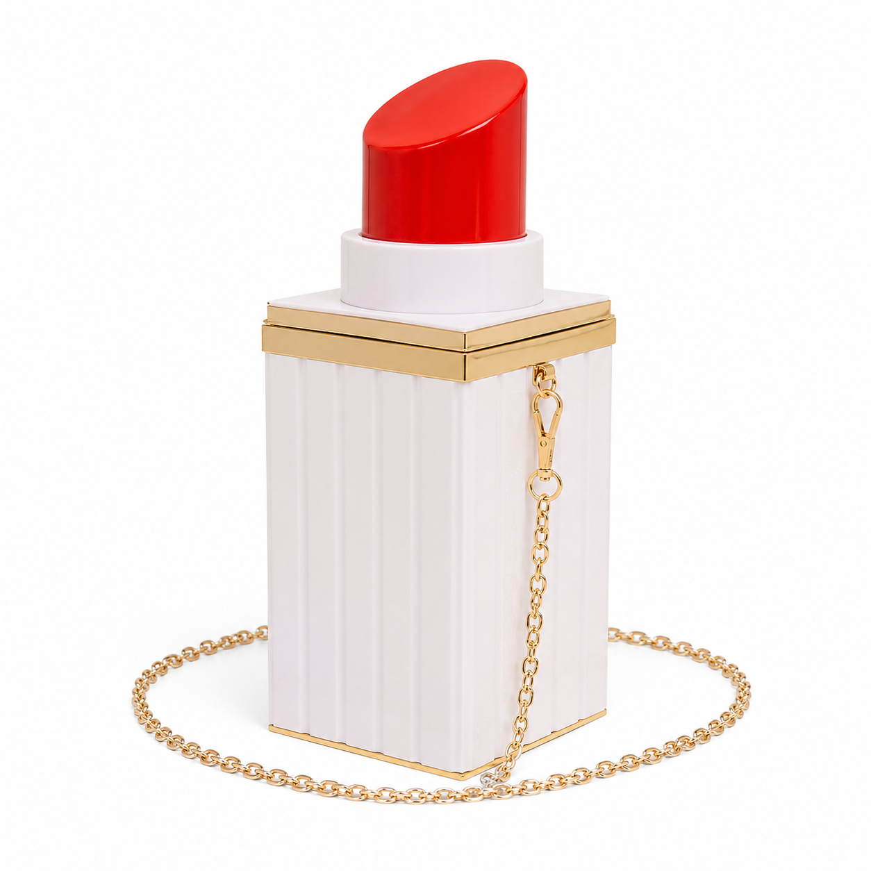 SHEIN Red Lipstick Crossbody Bag – White Mini Novelty Shoulder Bag, SHEIN Fast Delivery in 5 Days