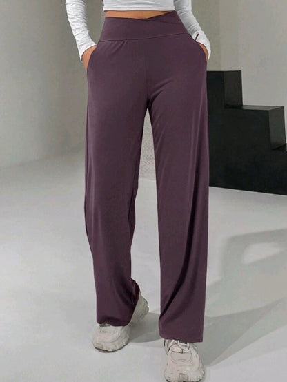 High Waist Wide Leg Pants – Soft Casual Women Trousers for Everyday Comfort