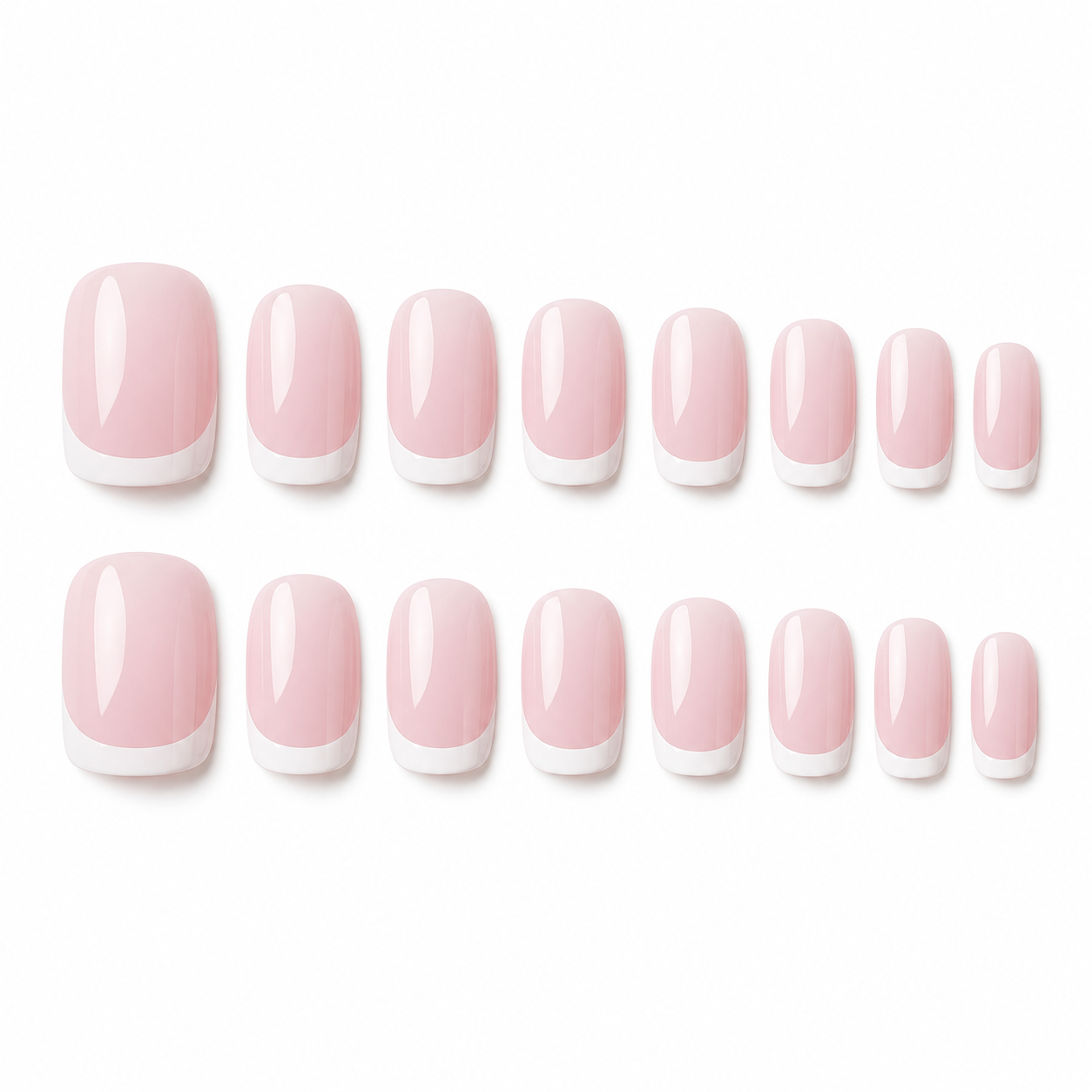 SHEIN 24pcs Pink French False Nails Set – Elegant Press On Manicure Nails, SHEIN Fast Delivery in 5 Days