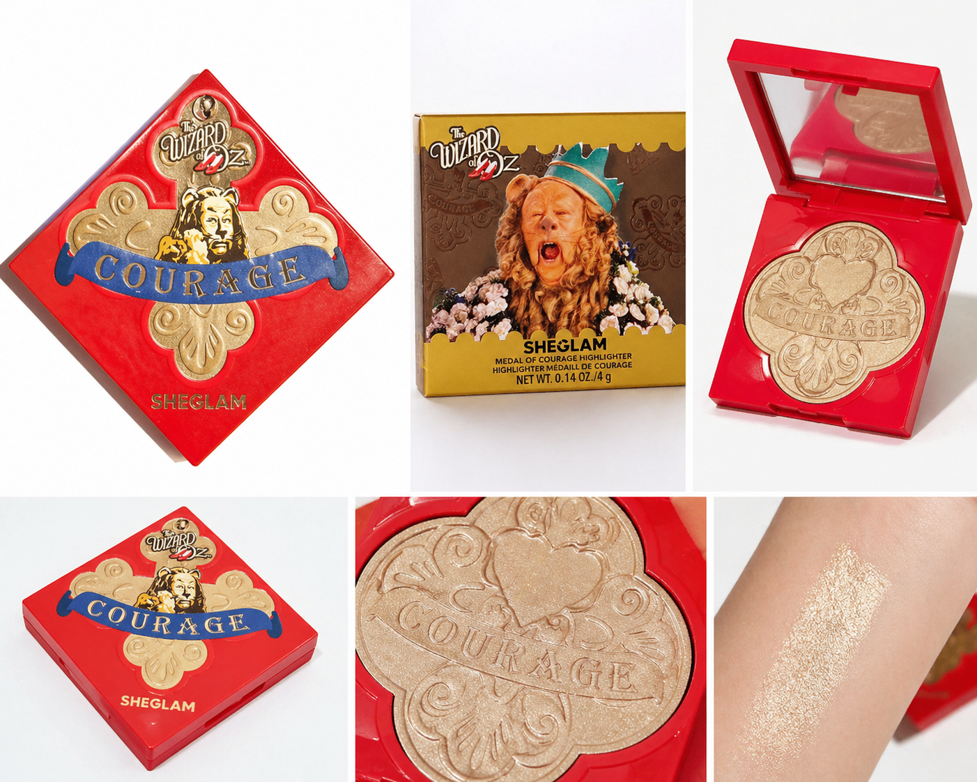 SHEGLAM The Wizard of Oz Highlighter – Courage Lighter Medal of Courage Highlighter – Glow Face Powder 4g