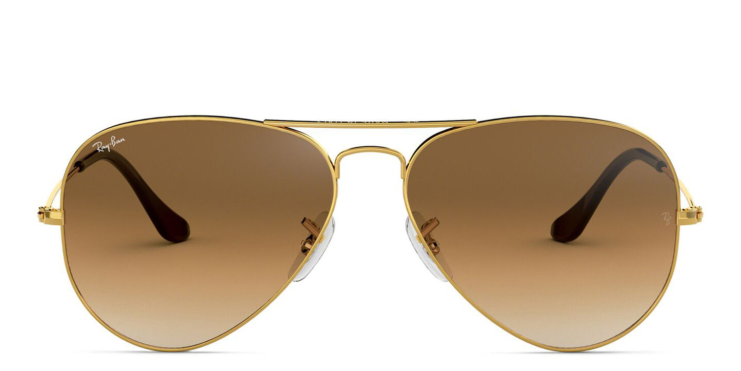 Classic Aviator Sunglasses – Gold Frame Brown Gradient Lens
