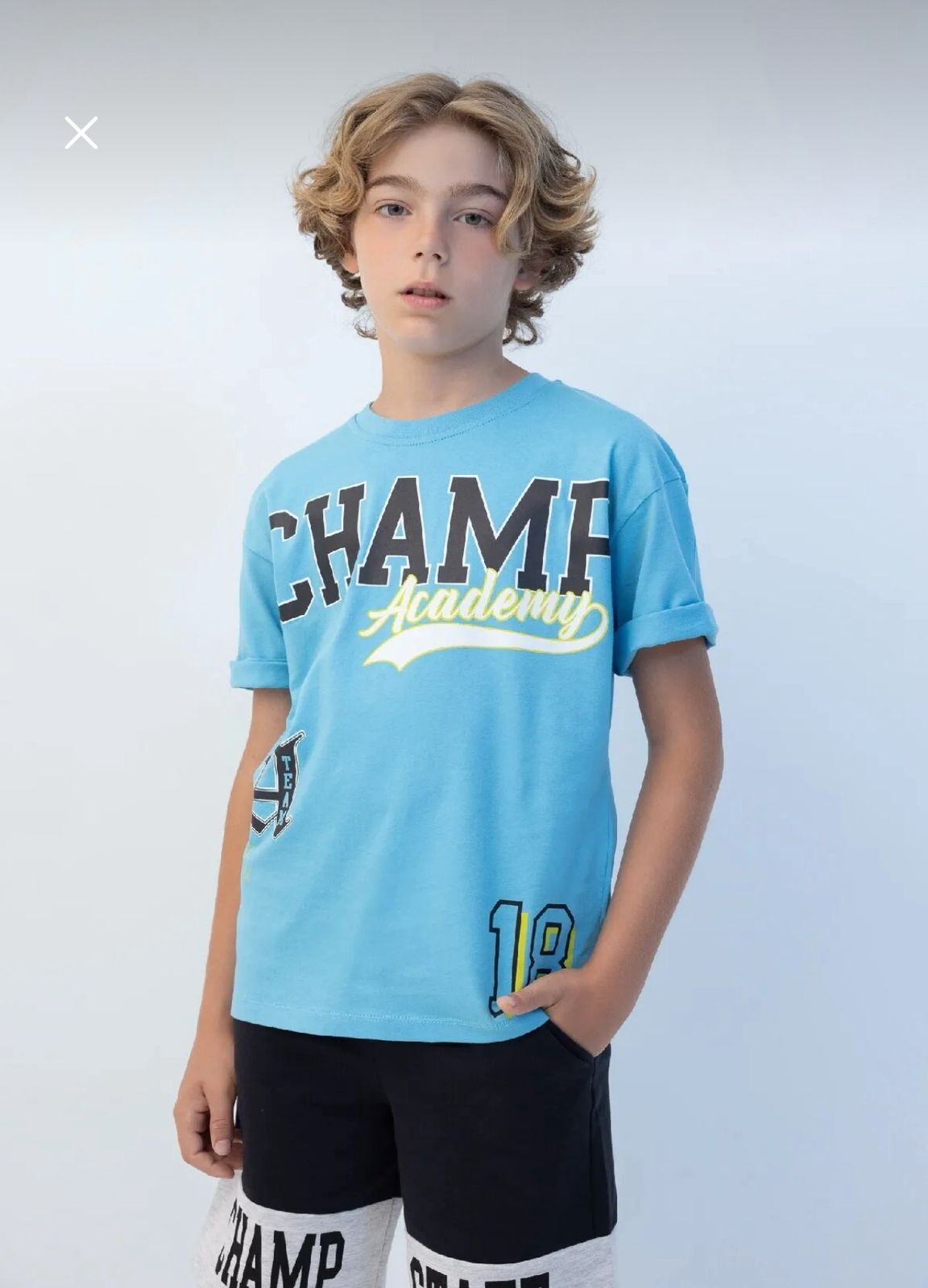 Defacto Boys Blue Champ Academy T-Shirt