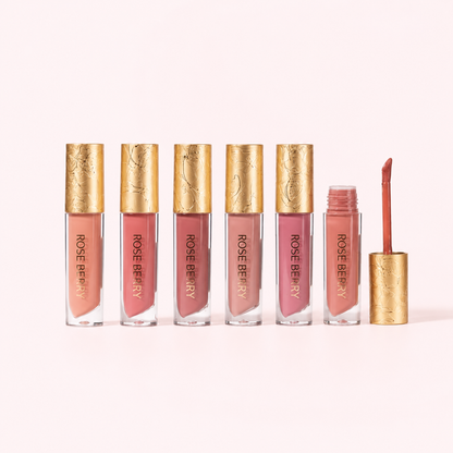 Rose Berry Liquid Lip Gloss Set – Fast Delivery in 5 Days