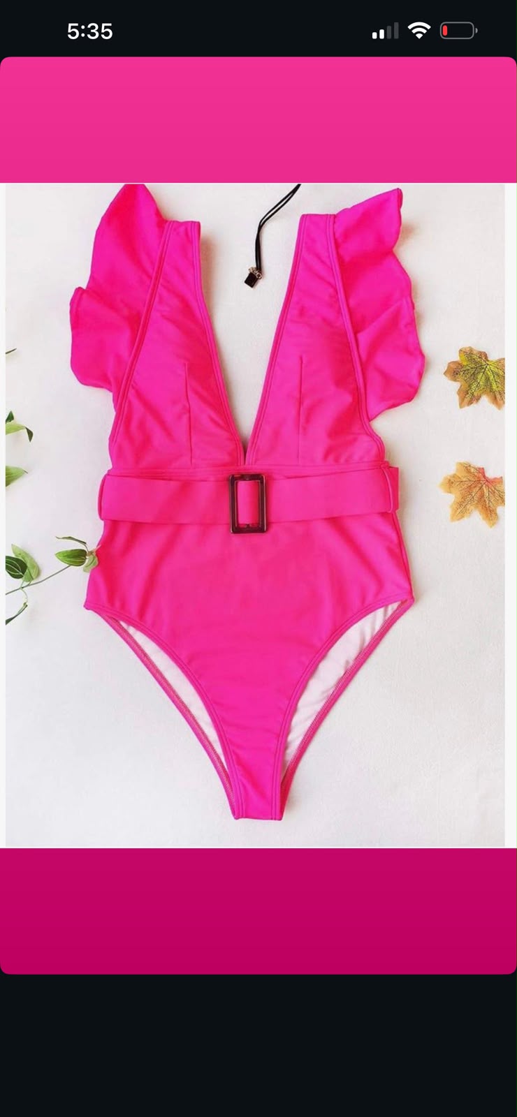 Women’s Hot Pink Ruffle One-Piece Swimsuit – SHEIN Fast Delivery in 5 Days