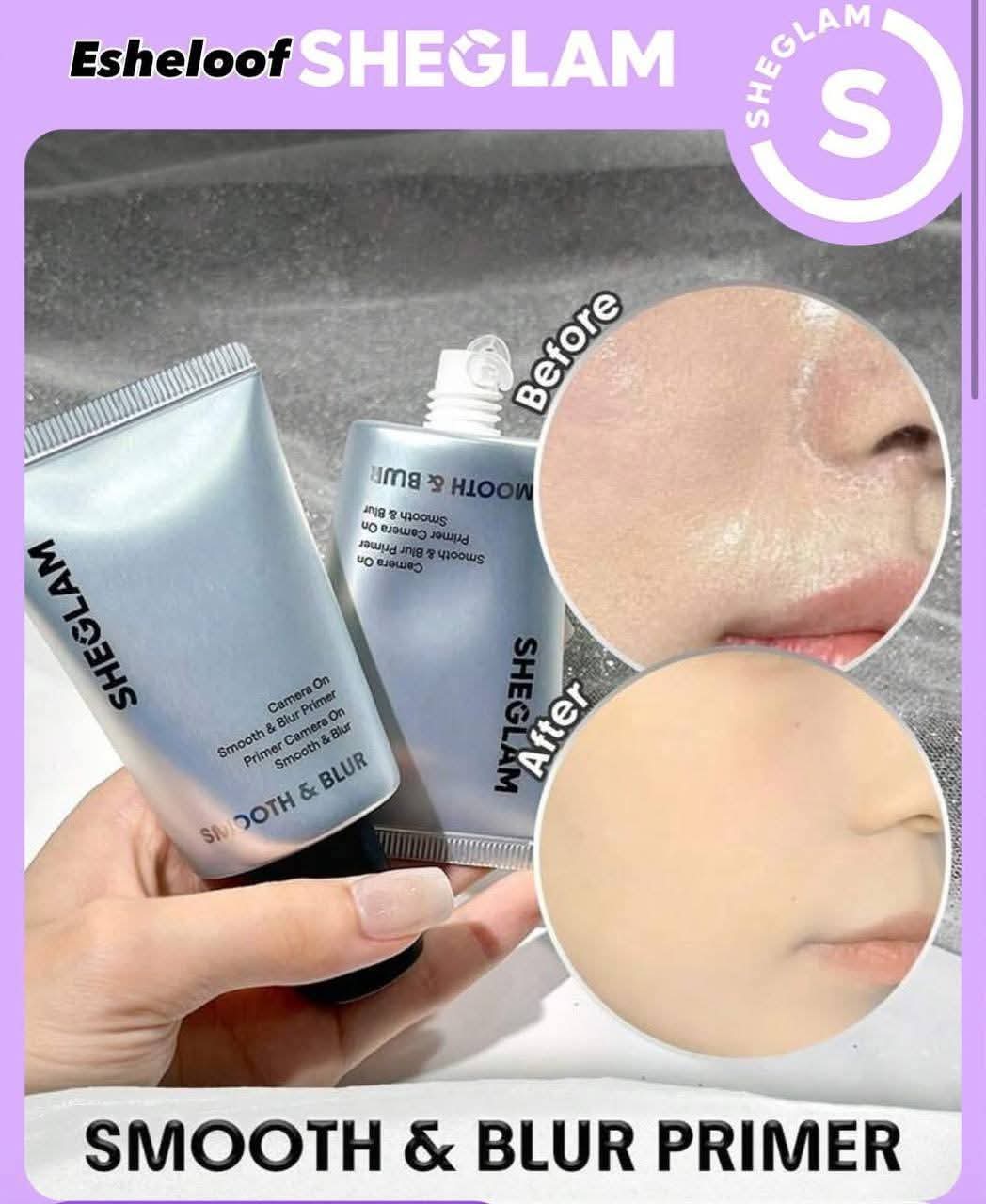 SHEGLAM Smooth & Blur Primer – Matte Makeup Base – Pore-Blurring Face Primer for Smooth Skin Look