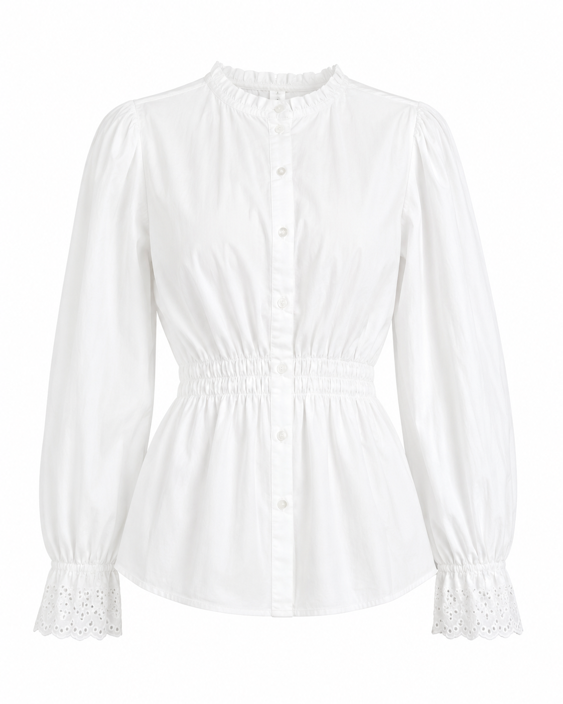 White Lace Detail Long Sleeve Blouse – SHEIN Fast Delivery in 5 Days