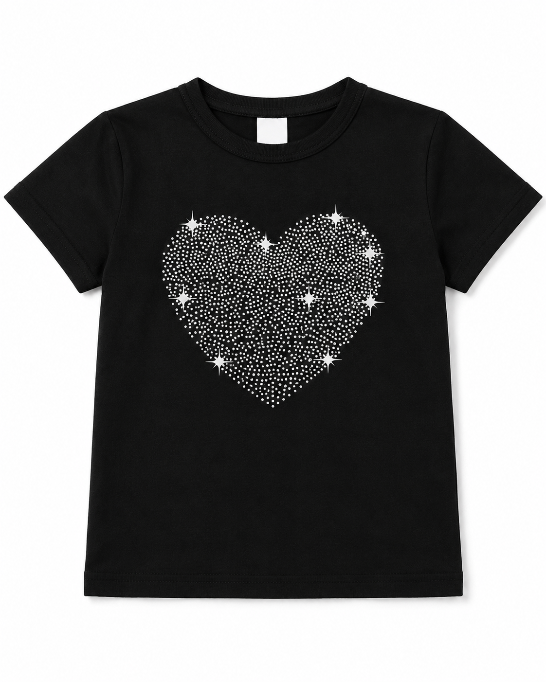 SHEIN Girls Heart Graphic Short Sleeve T-Shirt Set