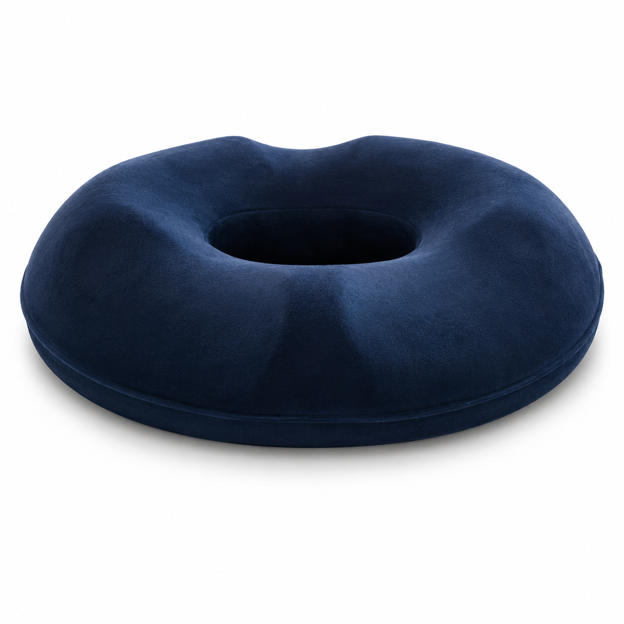 Hemorrhoids Extra Memory Foam Cushion with Cotton Cover – Navy Blue Ergonomic Donut Seat Cushion 40 x 45 cm