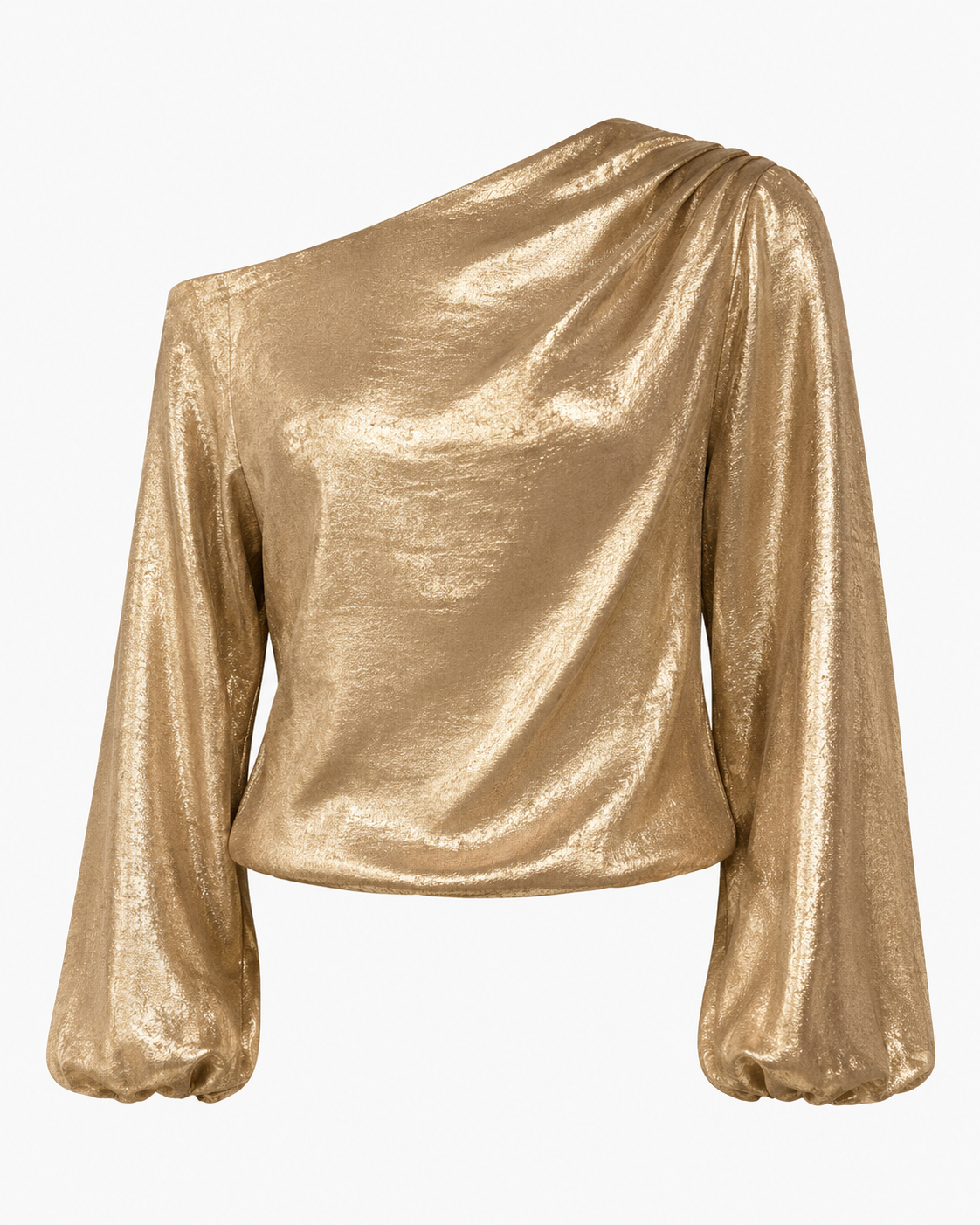 Golden Metallic One Shoulder Blouse – Fast Delivery in 5 Days