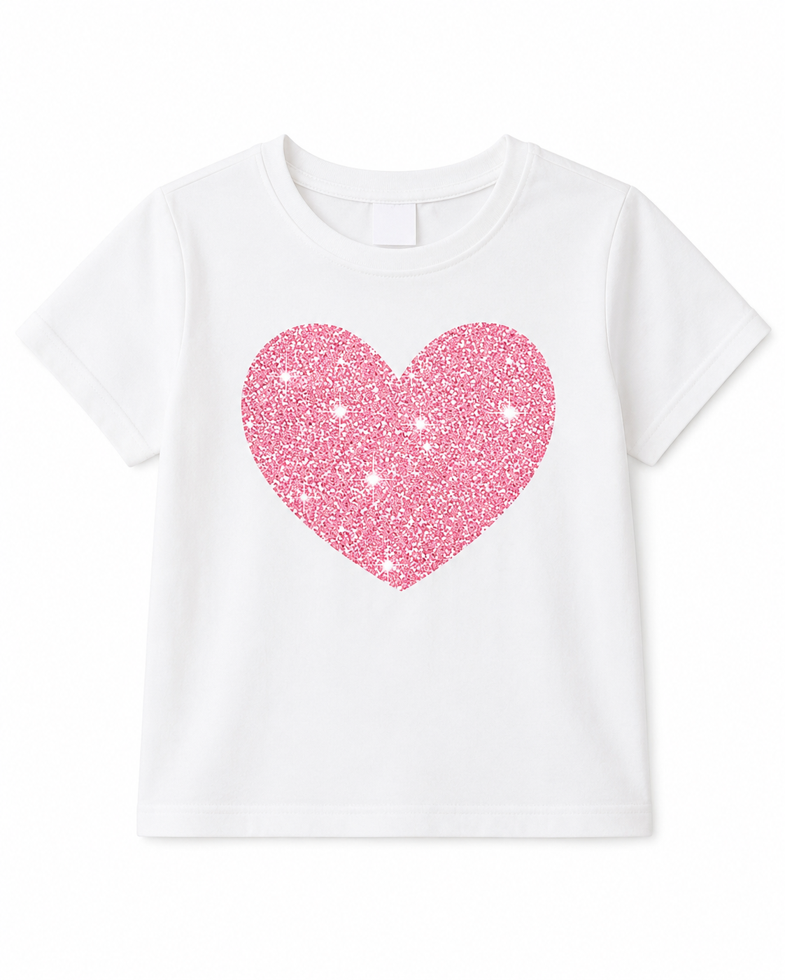 SHEIN Girls Heart Graphic Short Sleeve T-Shirt Set