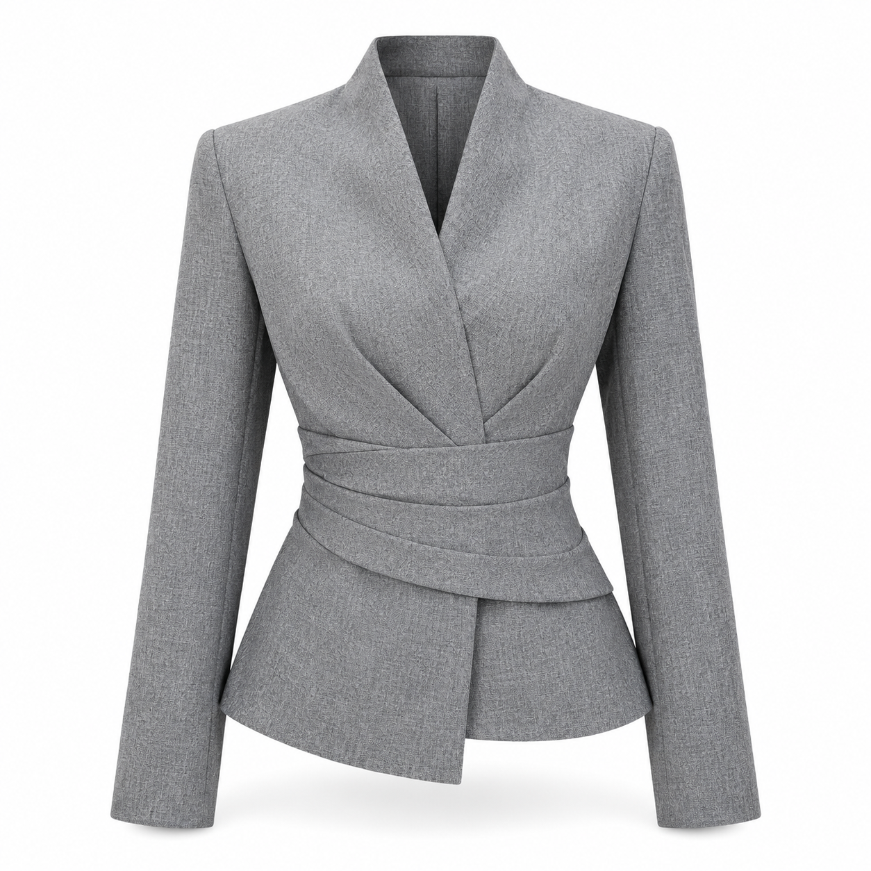 Grey Wrap Waist Tailored Blazer Top – SHEIN Fast Delivery in 5 Days