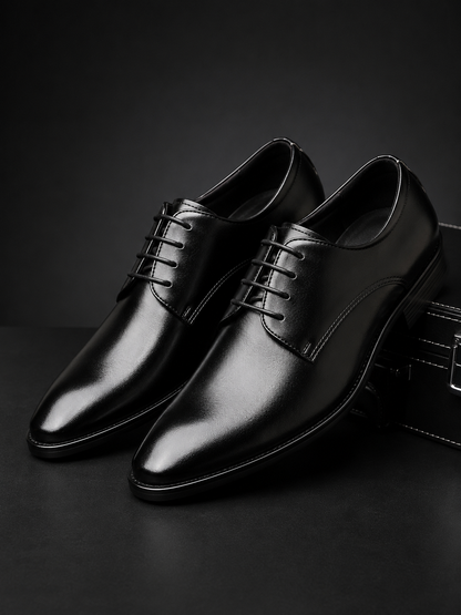 Men’s Black Lace-Up Formal Dress Shoes