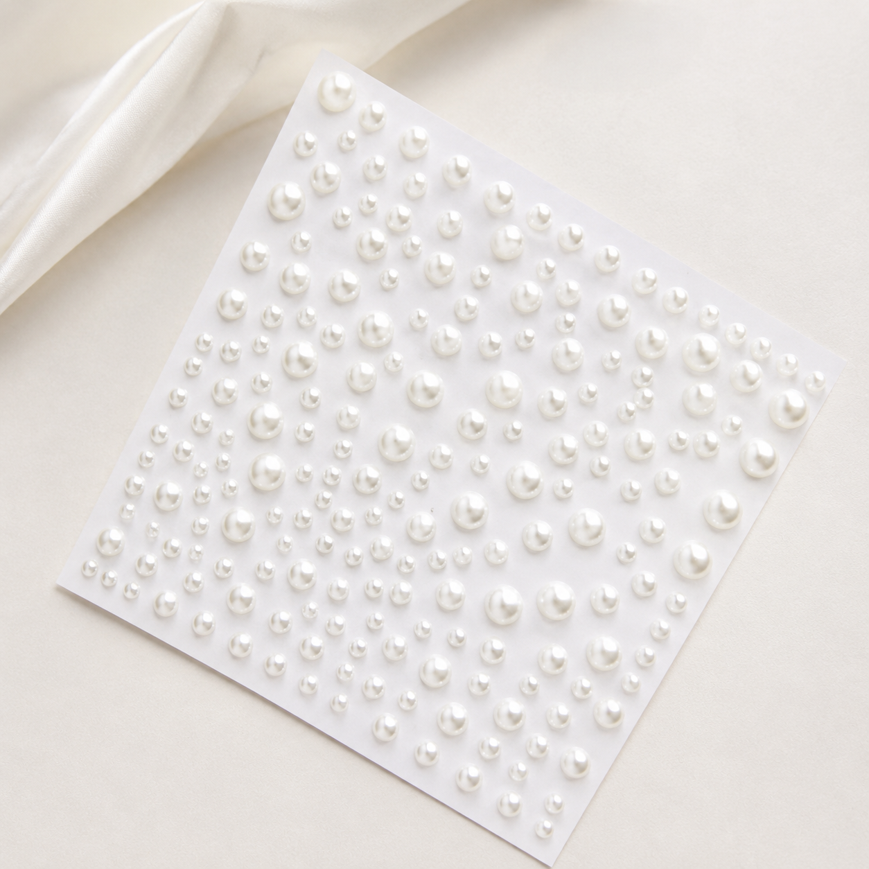Self-Adhesive Pearl Face Gems Sticker Sheet