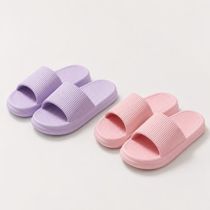 SHEIN Women’s Pastel Ribbed Slide Sandals – Soft Lightweight Open Toe Slippers, SHEIN Fast Delivery in 5 Days