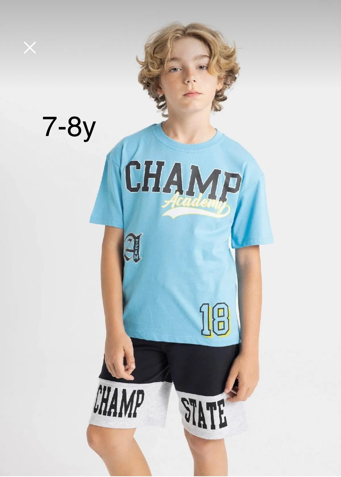 Defacto Boys Blue Champ Academy T-Shirt