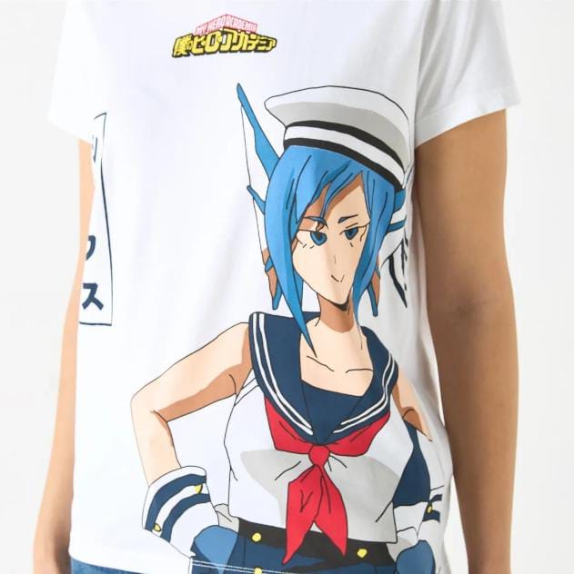 Women’s Cotton Splash White Anime Graphic T-Shirt – Short Sleeve Casual Cotton Top