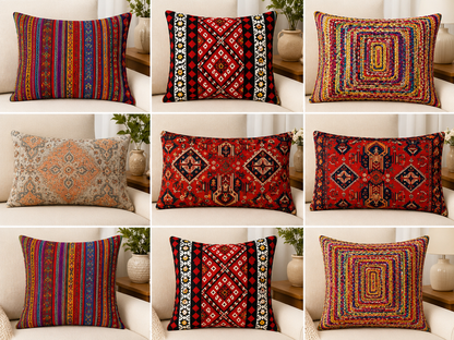 Bohemian Vintage Carpet Print Cushion Cover