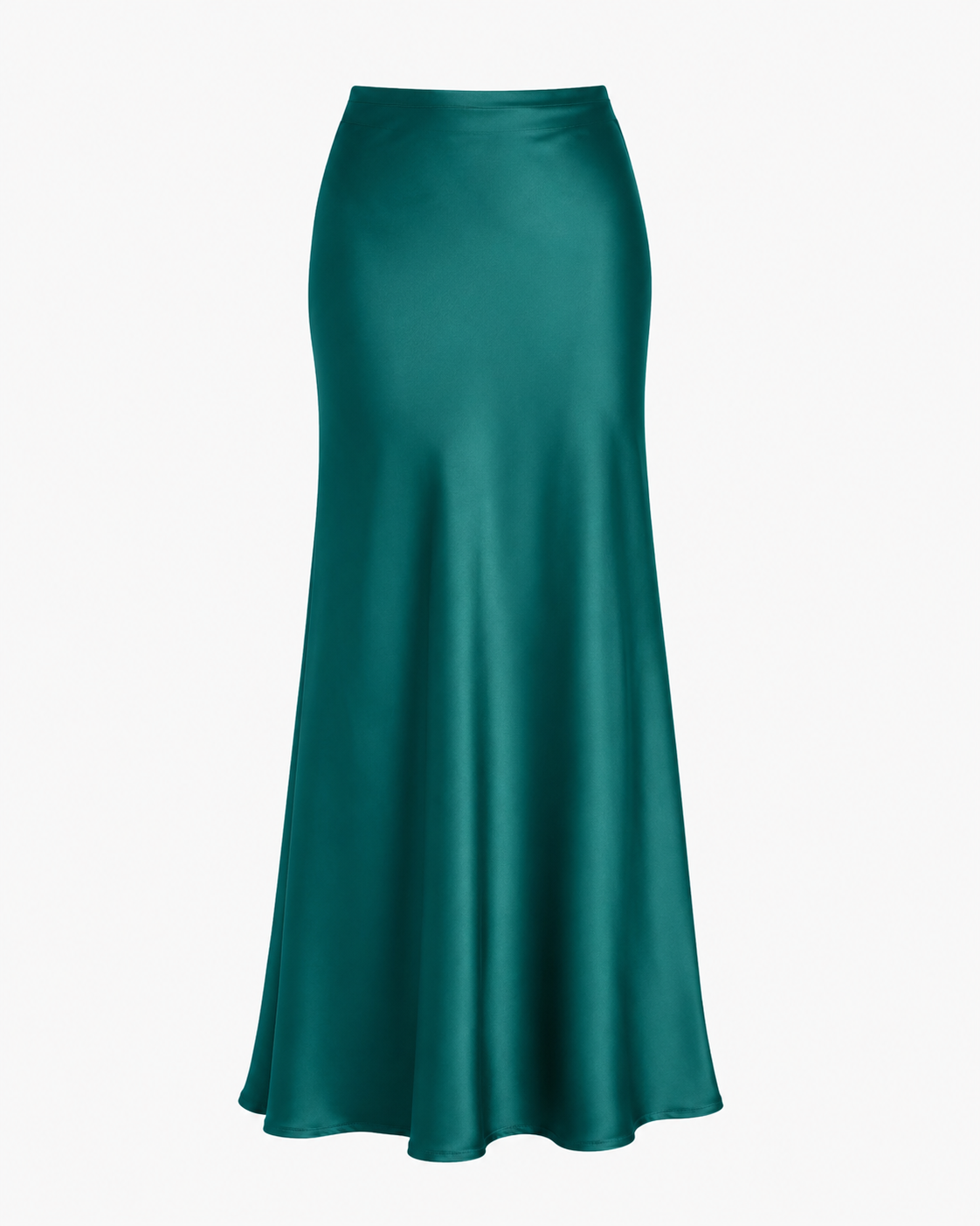 SHEIN Women’s Satin Maxi Skirt – Brown and Emerald Green