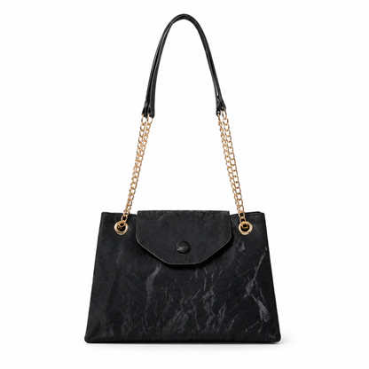 Black Marble Chain Shoulder Bag