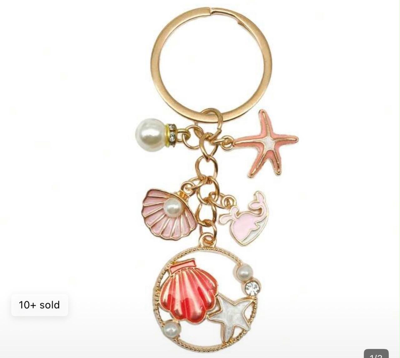Ocean Charm Keychain – Shell, Starfish & Seahorse Bag Charm, SHEIN Fast Delivery in 5 Days