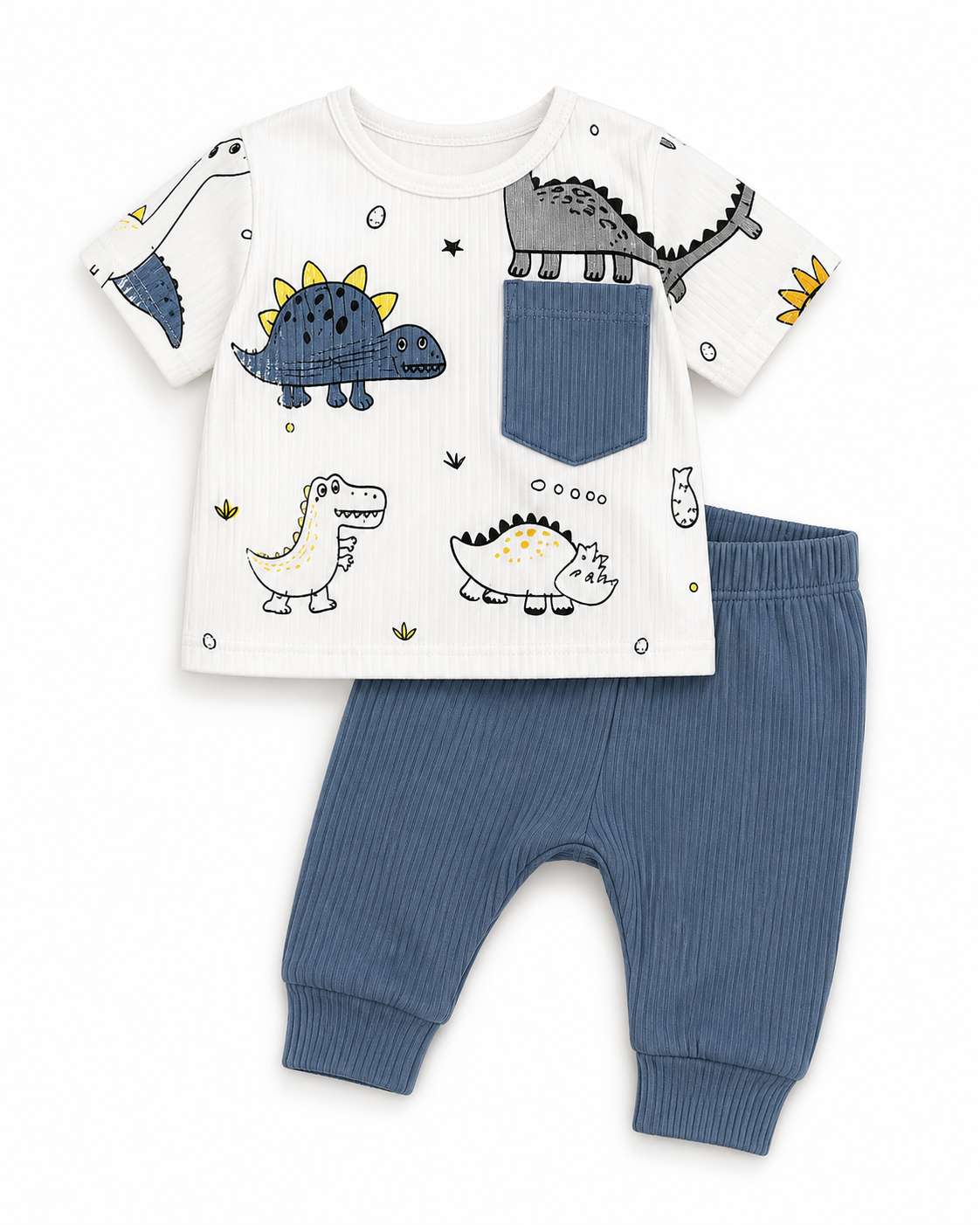 Baby Dinosaur Tee and Ribbed Pants Set – SHEIN Fast Delivery in 5 Days