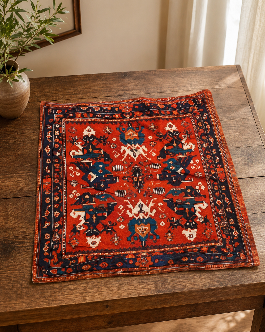 Bohemian Vintage Carpet Print Cushion Cover