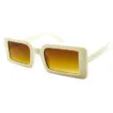90s Vibe Shades â€“ Retro Rectangle Frame in Bold Yellow