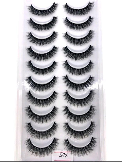 10 Pairs Dramatic False Eyelashes Set