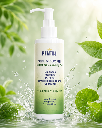 Pentaj Sebum Duo Gel Mattifying Cleansing Gel 200ml – Delicado Skincare