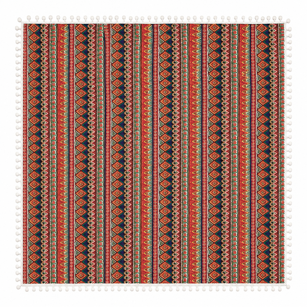 Bohemian Geometric Tassel Table Cover 140 x 140 cm