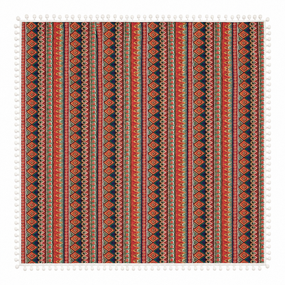 Bohemian Geometric Tassel Table Cover 140 x 140 cm