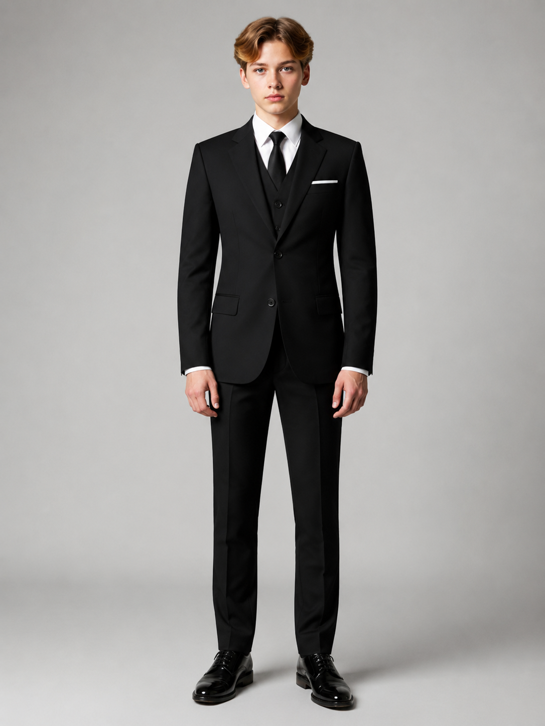 Kids Black Formal Suit Set