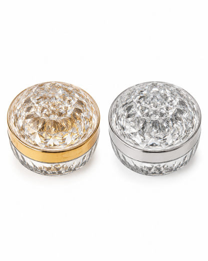 Round Diamond Crystal Storage Jar