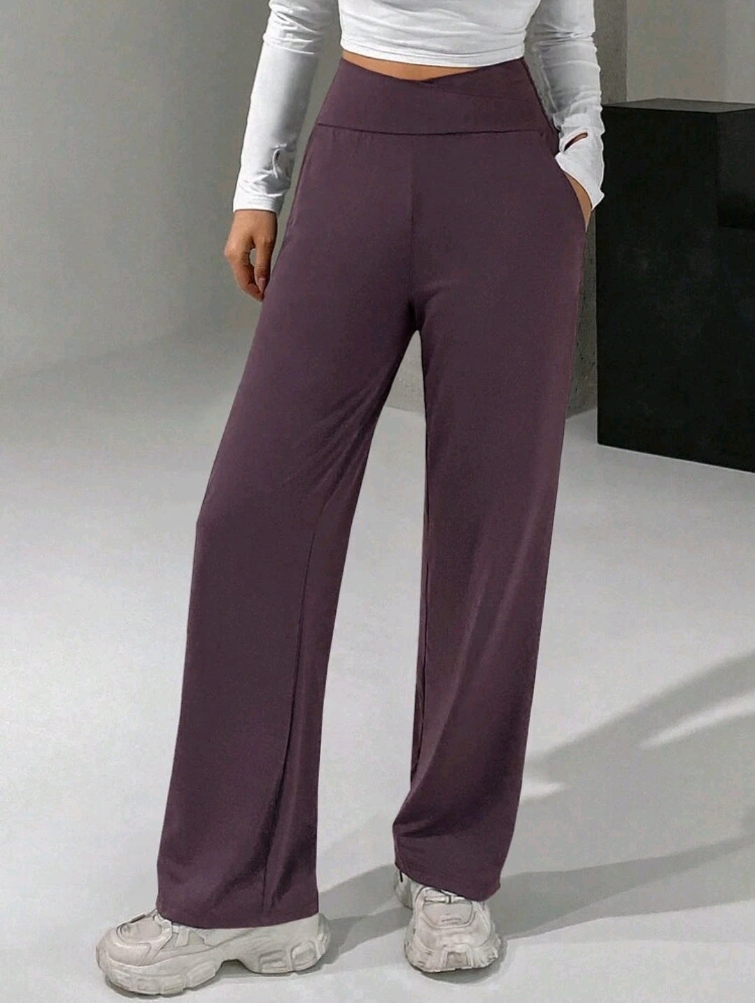 High Waist Wide Leg Pants – Soft Casual Women Trousers for Everyday Comfort