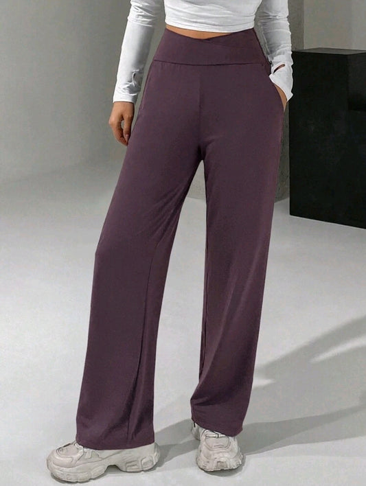 High Waist Wide Leg Pants – Soft Casual Women Trousers for Everyday Comfort