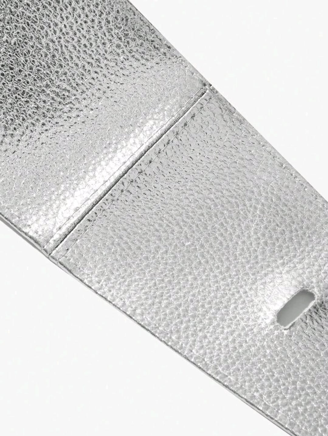 Silver Metallic Bow Tie Waist Belt for Women