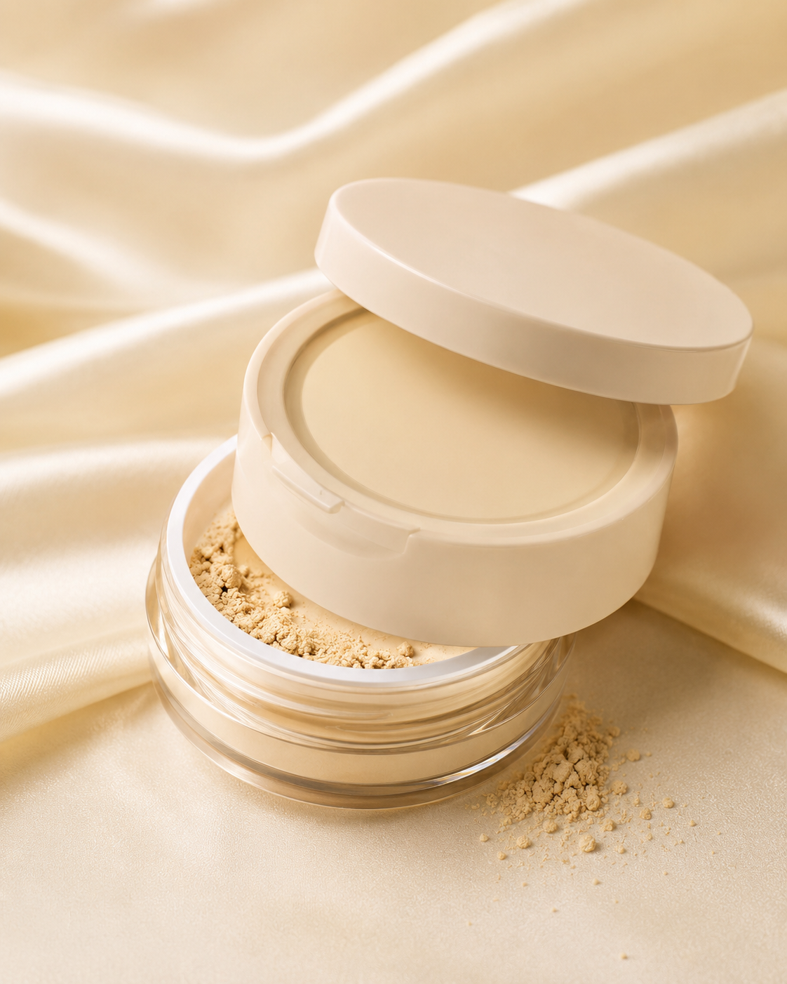 SHEGLAM Blur & Lift Setting Powder Duo – Banana, Lightweight Brightening Loose Powder for Smooth Makeup Finish