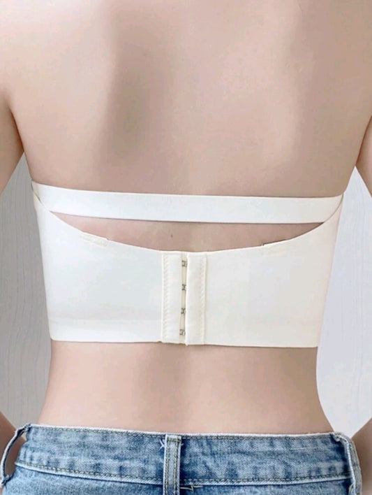 Women’s White Lace Bralette Top – Adjustable Strap Corset Style Crop Top