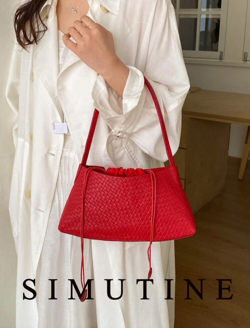 SHEIN Women Red Quilted Shoulder Bag