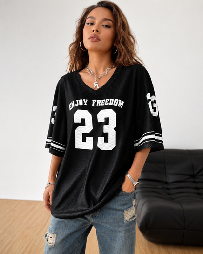 Women’s Black Oversized Jersey T-Shirt - SHEIN Fast Delivery in 5 Days