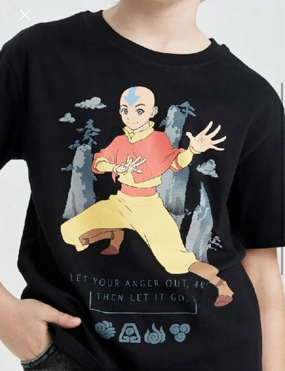 Defacto Boys Black Anime Character T-Shirt 7-8Y