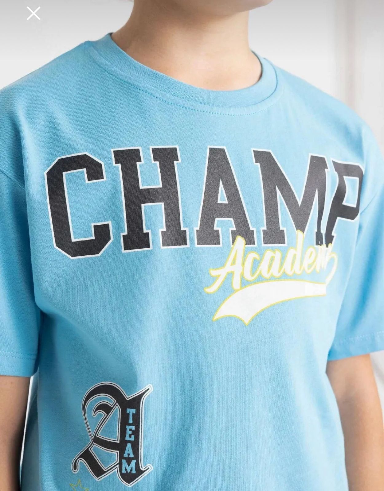 Defacto Boys Blue Champ Academy T-Shirt