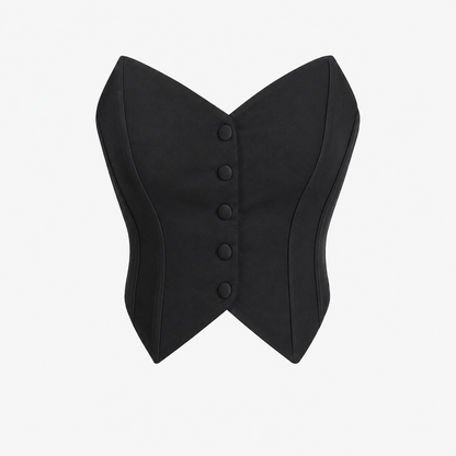 Women’s Black Strapless Corset Top