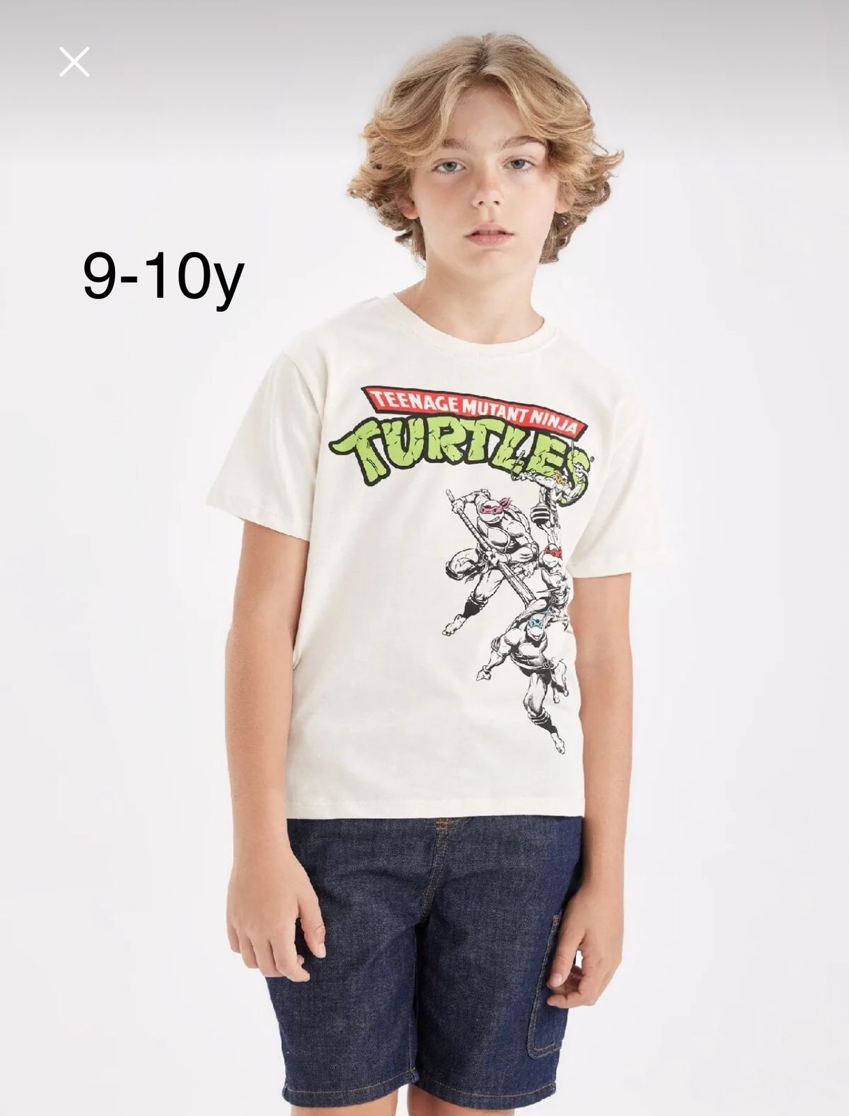 Defacto Boys White Ninja Turtles Graphic T-Shirt