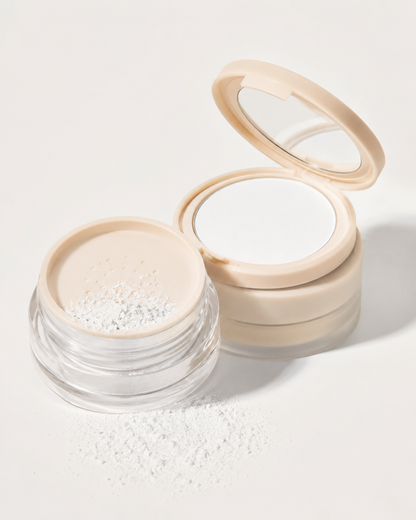 SHEGLAM Blur & Lift Setting Powder Duo – Translucent, Lightweight Brightening Loose Powder