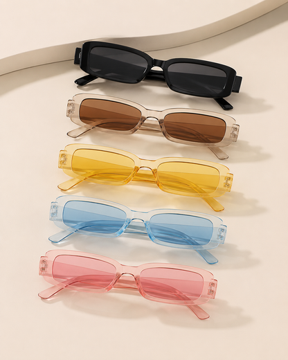 SHEIN Women Slim Rectangle Transparent Sunglasses