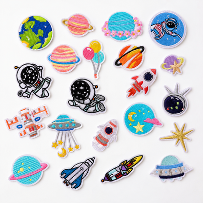 SHEIN 26pcs Space Embroidered Patches – Astronaut Planet Iron On Patch Set, SHEIN Fast Delivery in 5 Days