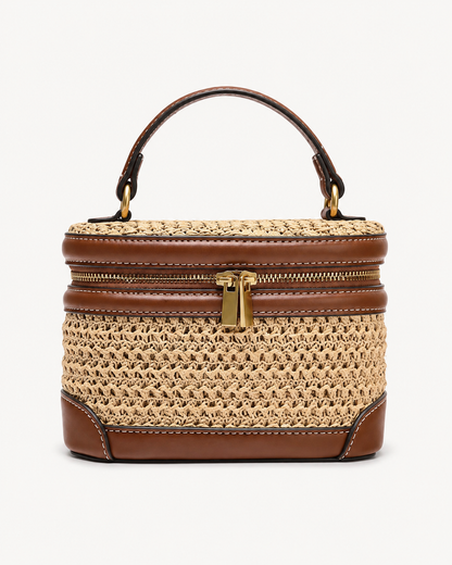 SHEIN Women Khaki Woven Mini Vanity Bag
